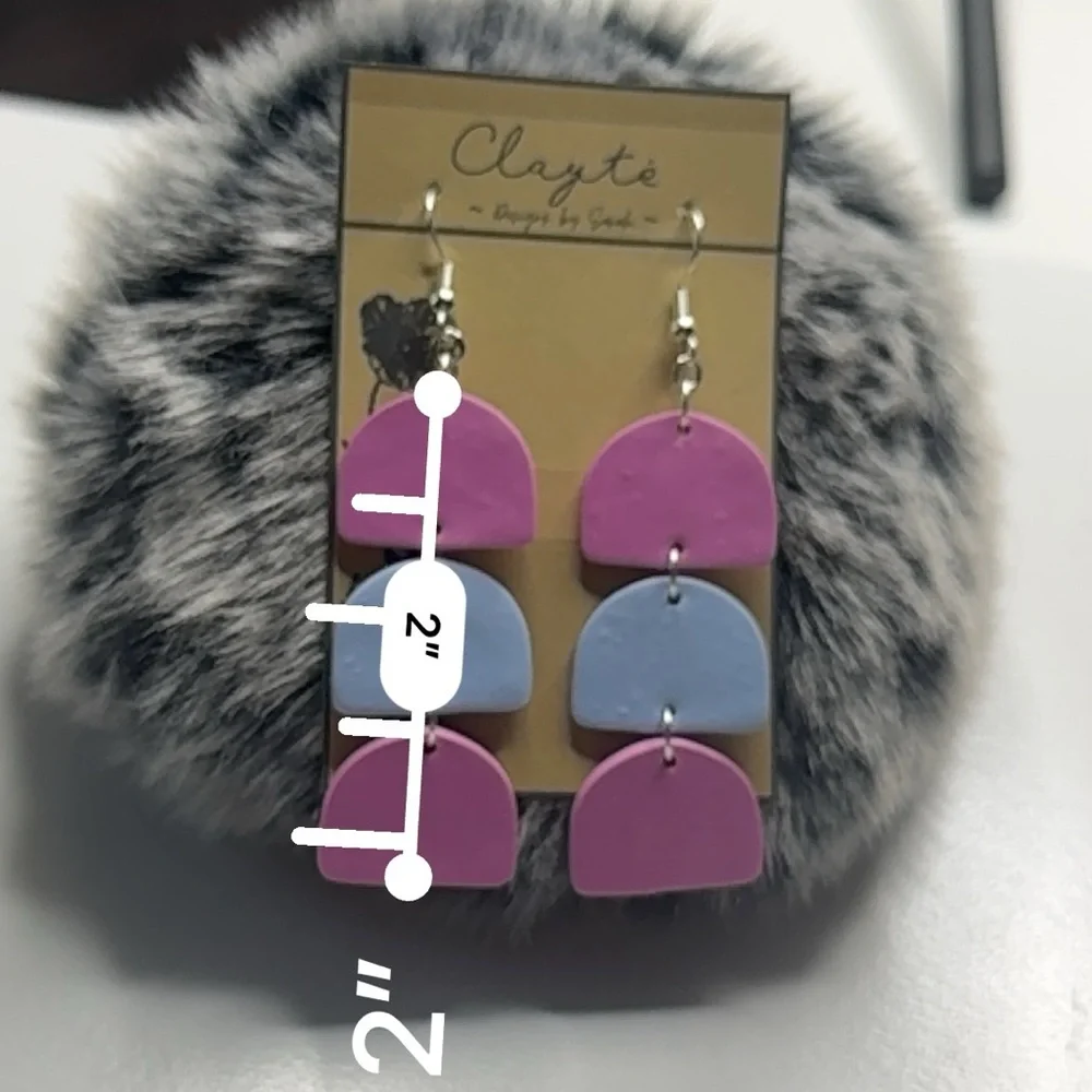 Polymer clay earrings 💕